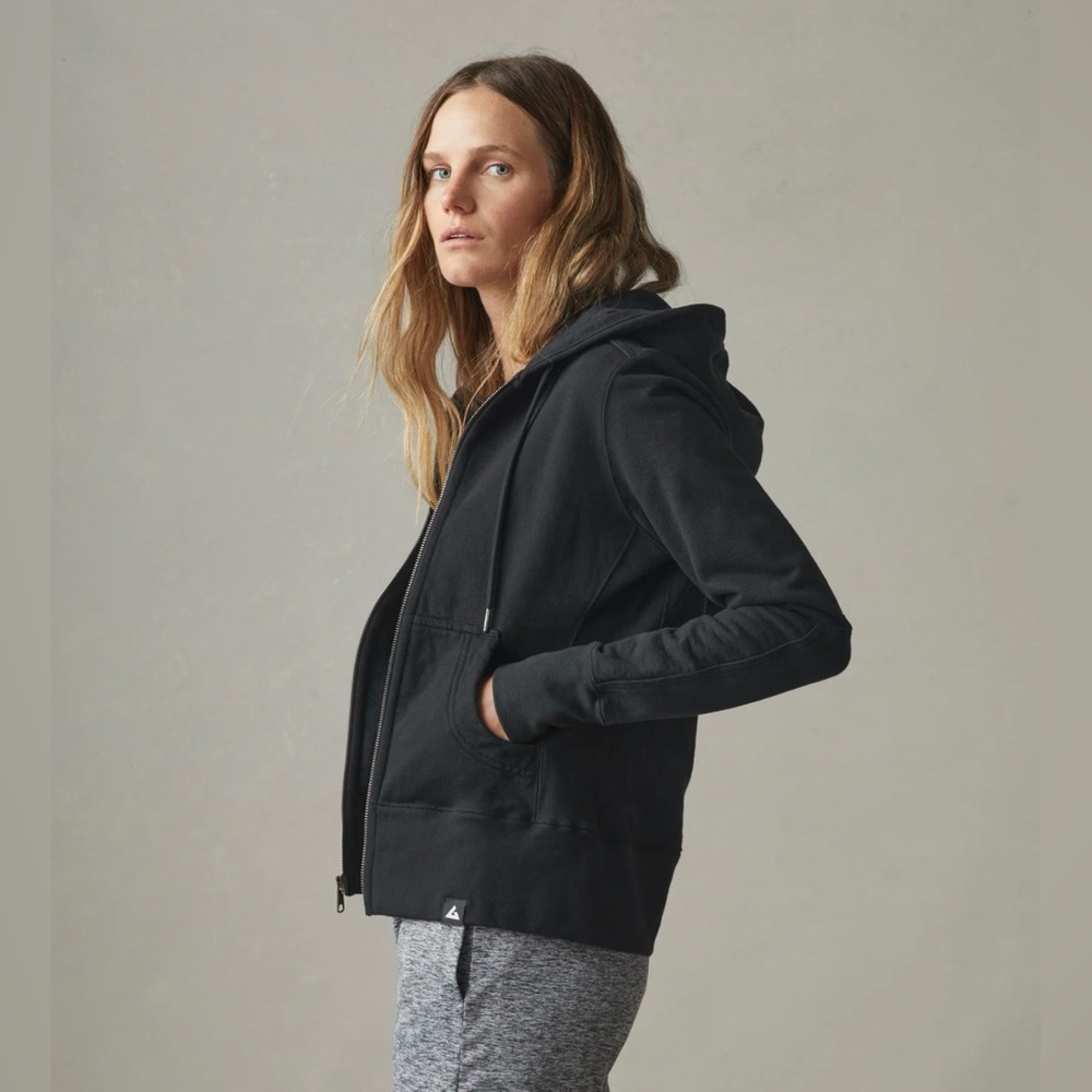 American Giant Women’s Classic Full Zip Hoodie Black Made In USA Heavyweight S